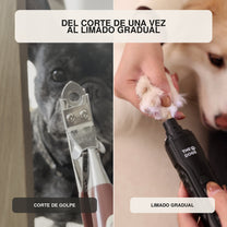 Comparación entre cortaúñas tradicional y limado gradual con el limador eléctrico THE DOGS NAILS