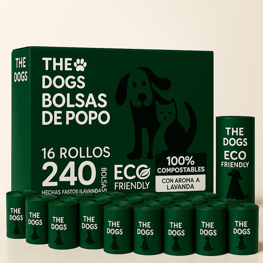 240 Bolsas de Popó Cero Olores con Dispensador