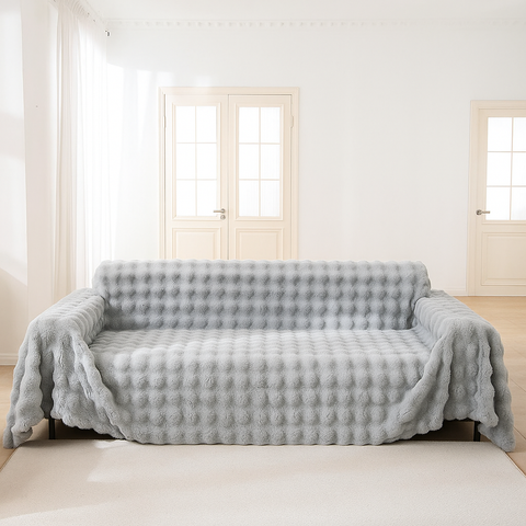 Cubre Sofá Piel de Conejo — Lujo suave que protege tu sofá