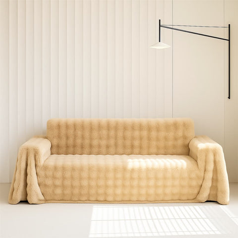 Cubre Sofá Piel de Conejo — Lujo suave que protege tu sofá