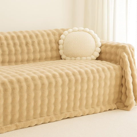 Cubre Sofá Piel de Conejo — Lujo suave que protege tu sofá