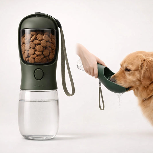 Botella Paseo 2 en 1  — Agua + Snack siempre a mano