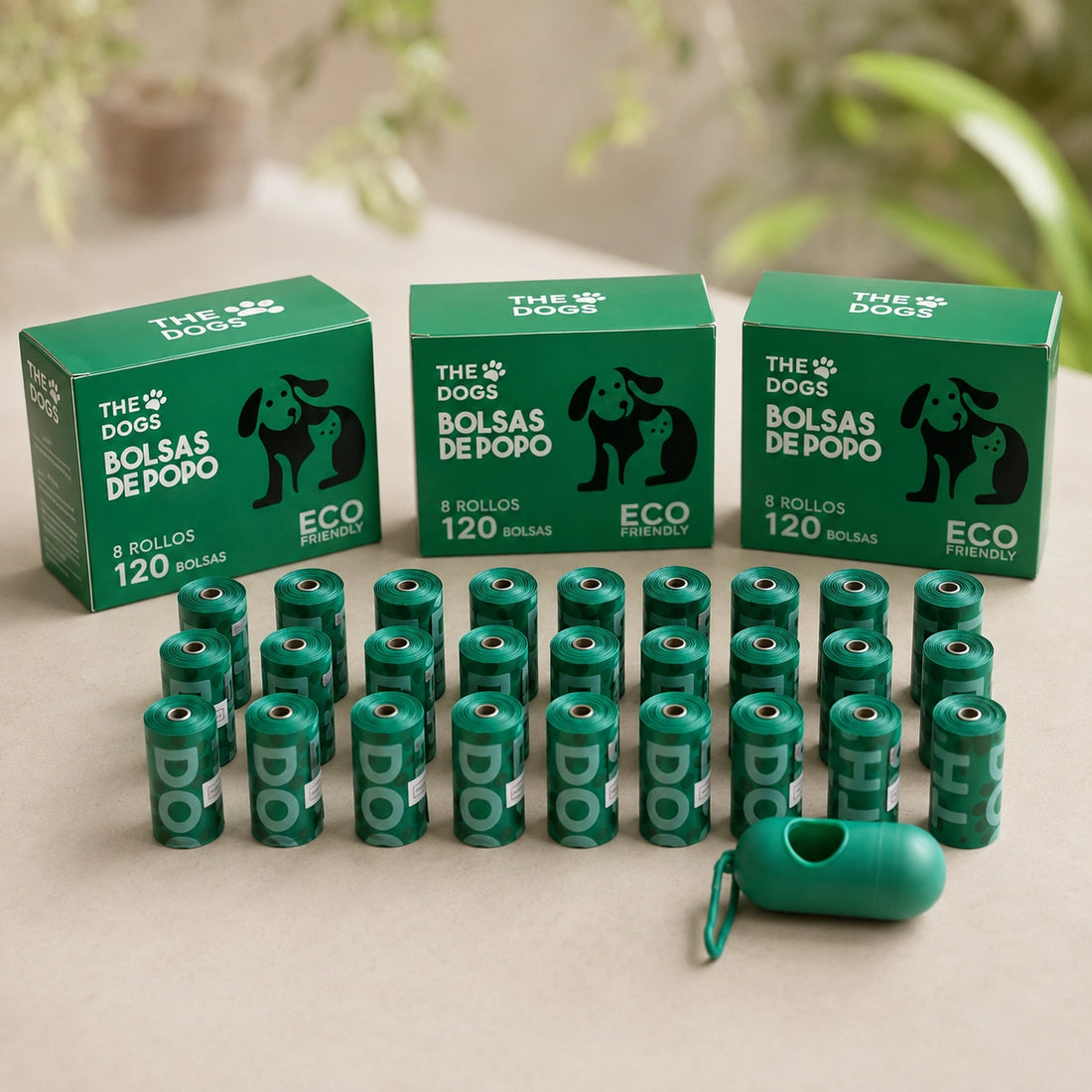 360 Bolsas para Fecas de Perro 22 micrones - XL 23×33 cm + Dispensador – THE DOGS