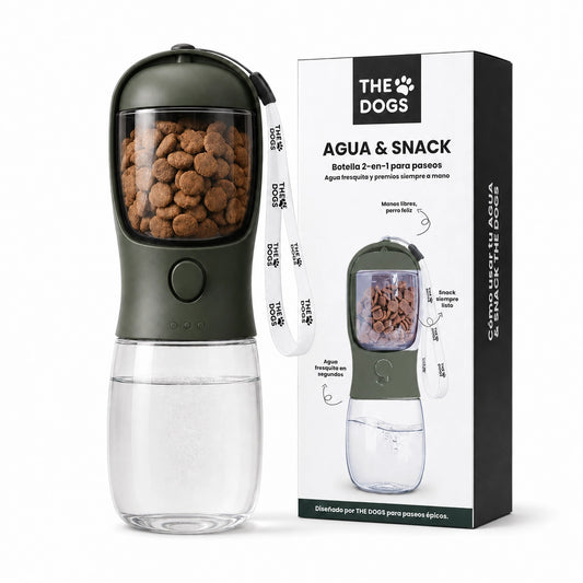 Botella 2 en 1: Agua + Snack THE DOGS