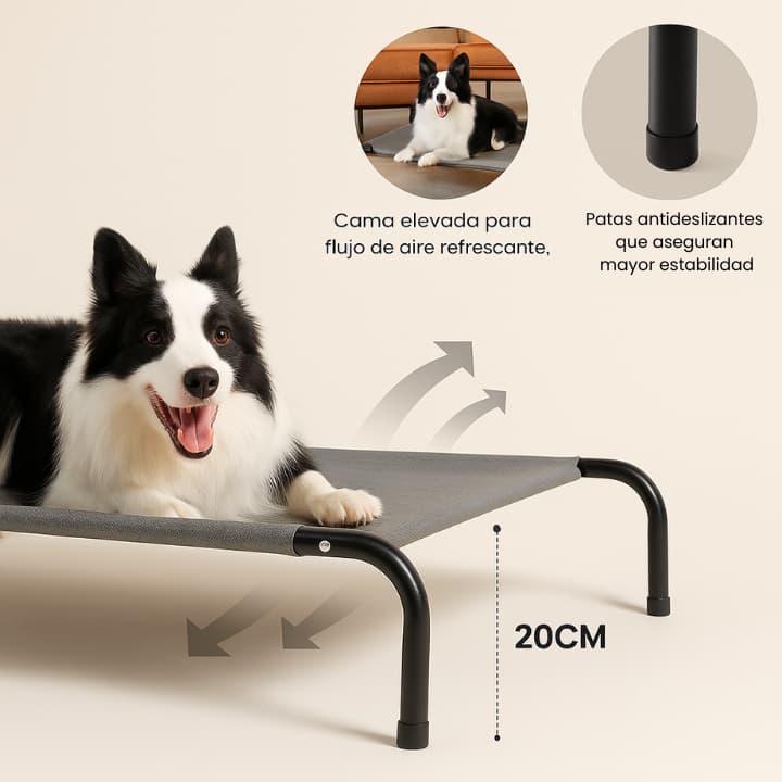 Cama Elevada THE DOGS: Frescura y Ventilación