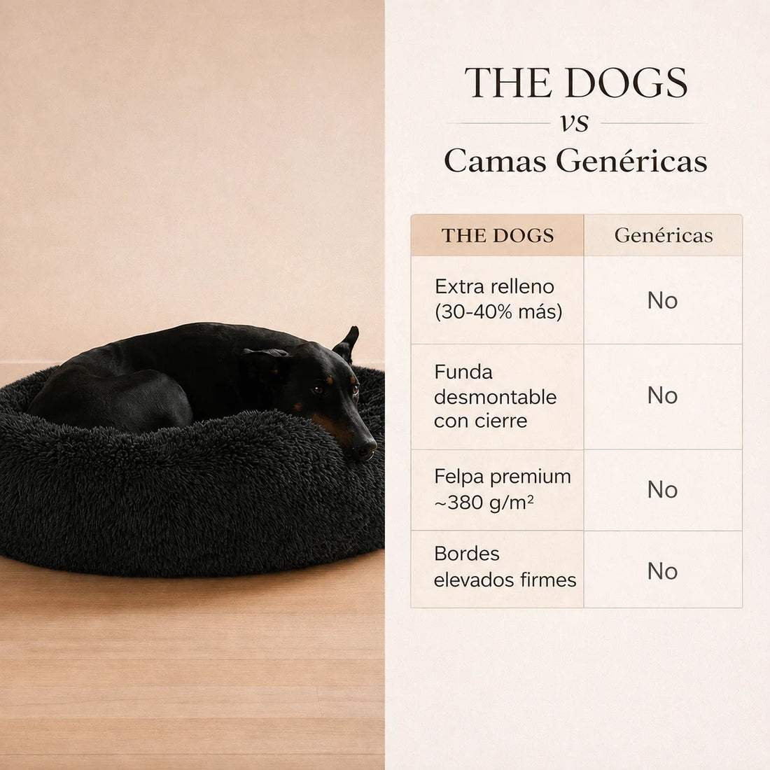 Cama Anti-Estrés THE DOGS — Menos ansiedad, más descanso