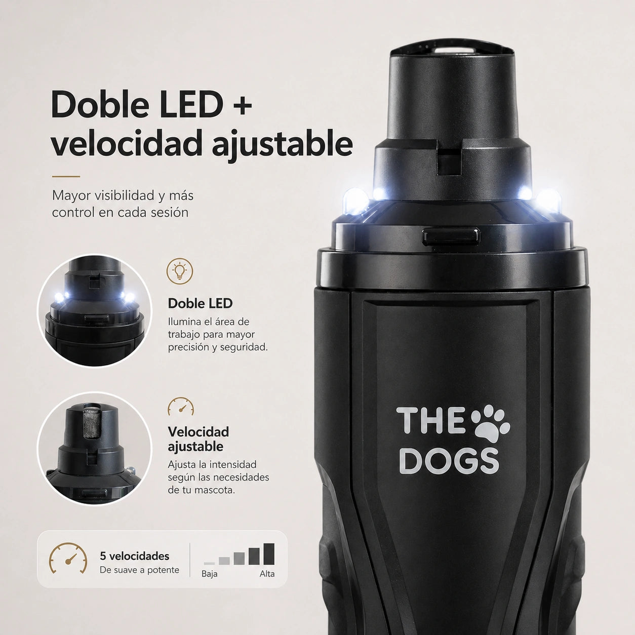 Limador THE DOGS NAILS — Uñas cortas sin miedo, en casa