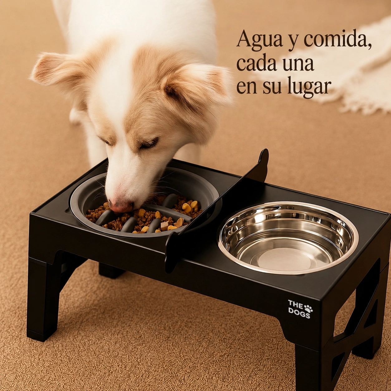 Comedero Elevado THE DOGS Postura correcta en cada comida