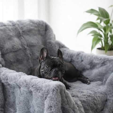 Cubre Sofá Piel de Conejo — Lujo suave que protege tu sofá.