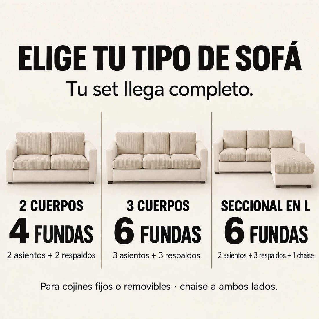 Funda Mágica Cubre Sofá — Set completo