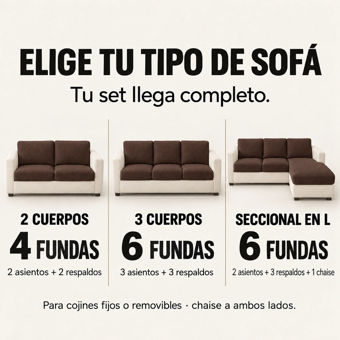 Funda Mágica Cubre Sofá — Set completo