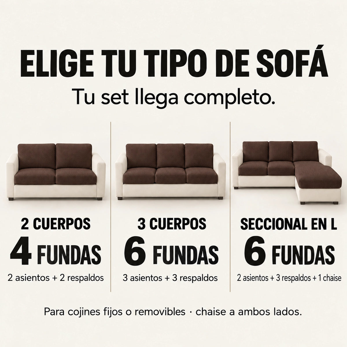 Funda Mágica Cubre Sofá — Set completo