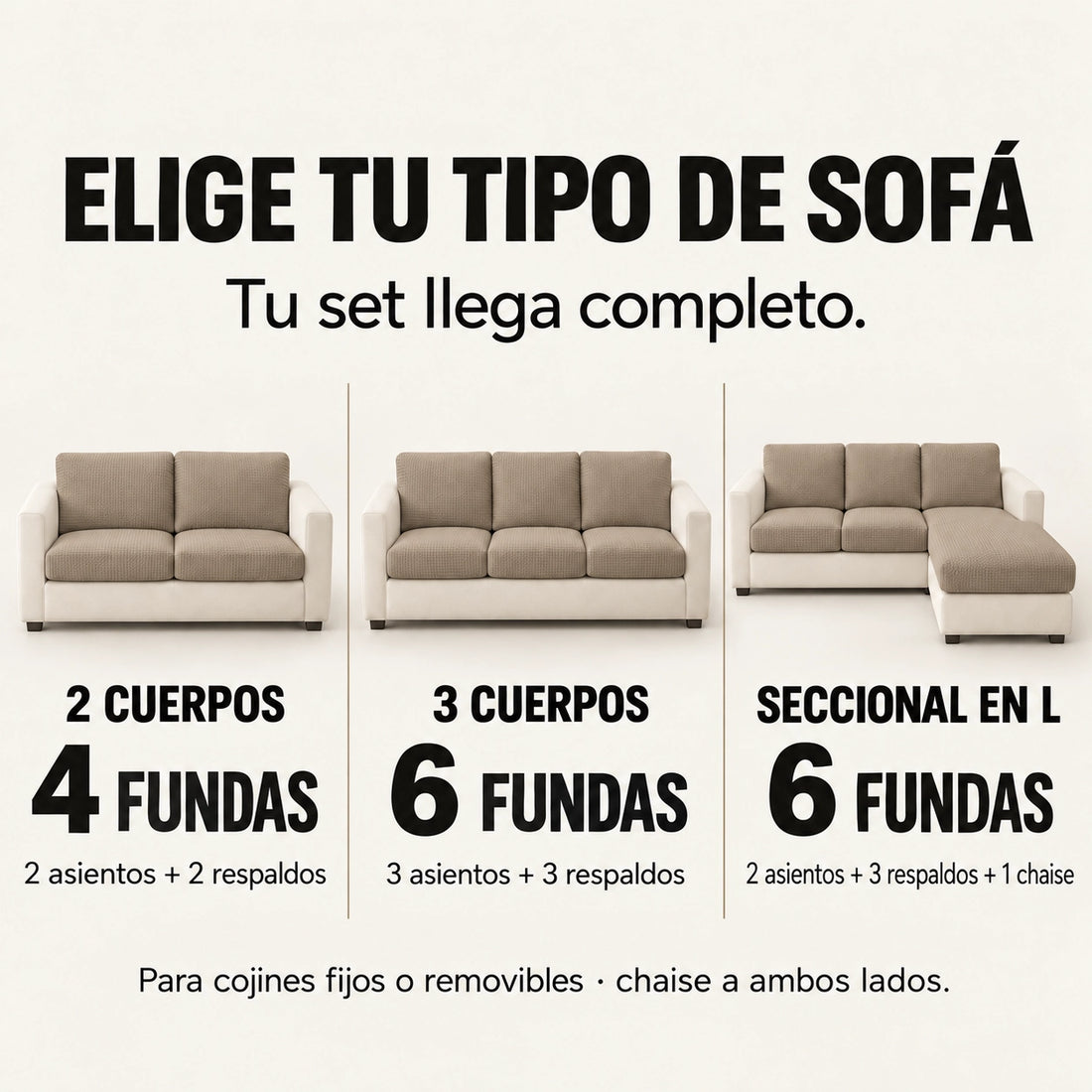 Funda Mágica Cubre Sofá — Set completo