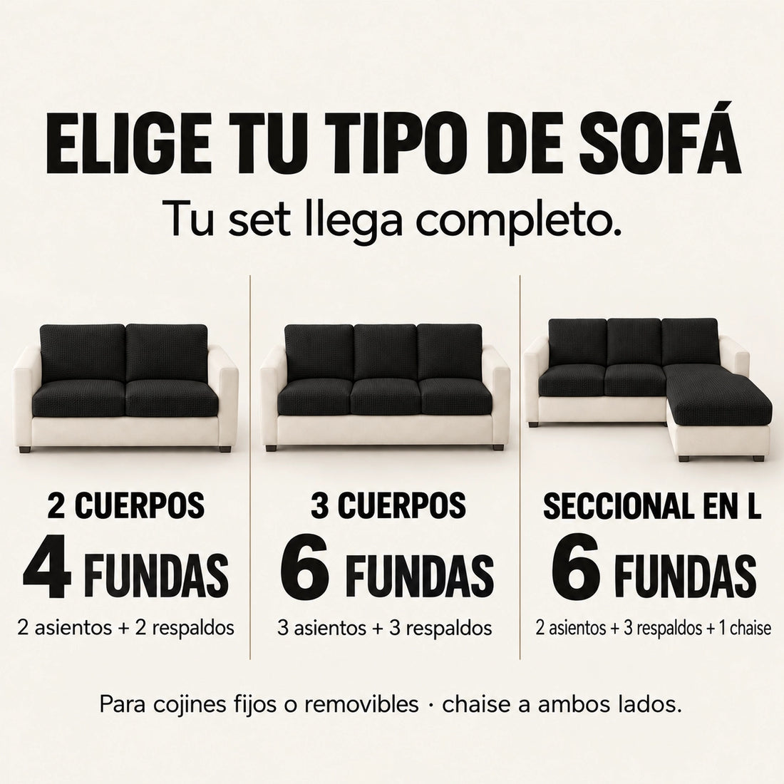 Funda Mágica Cubre Sofá — Set completo