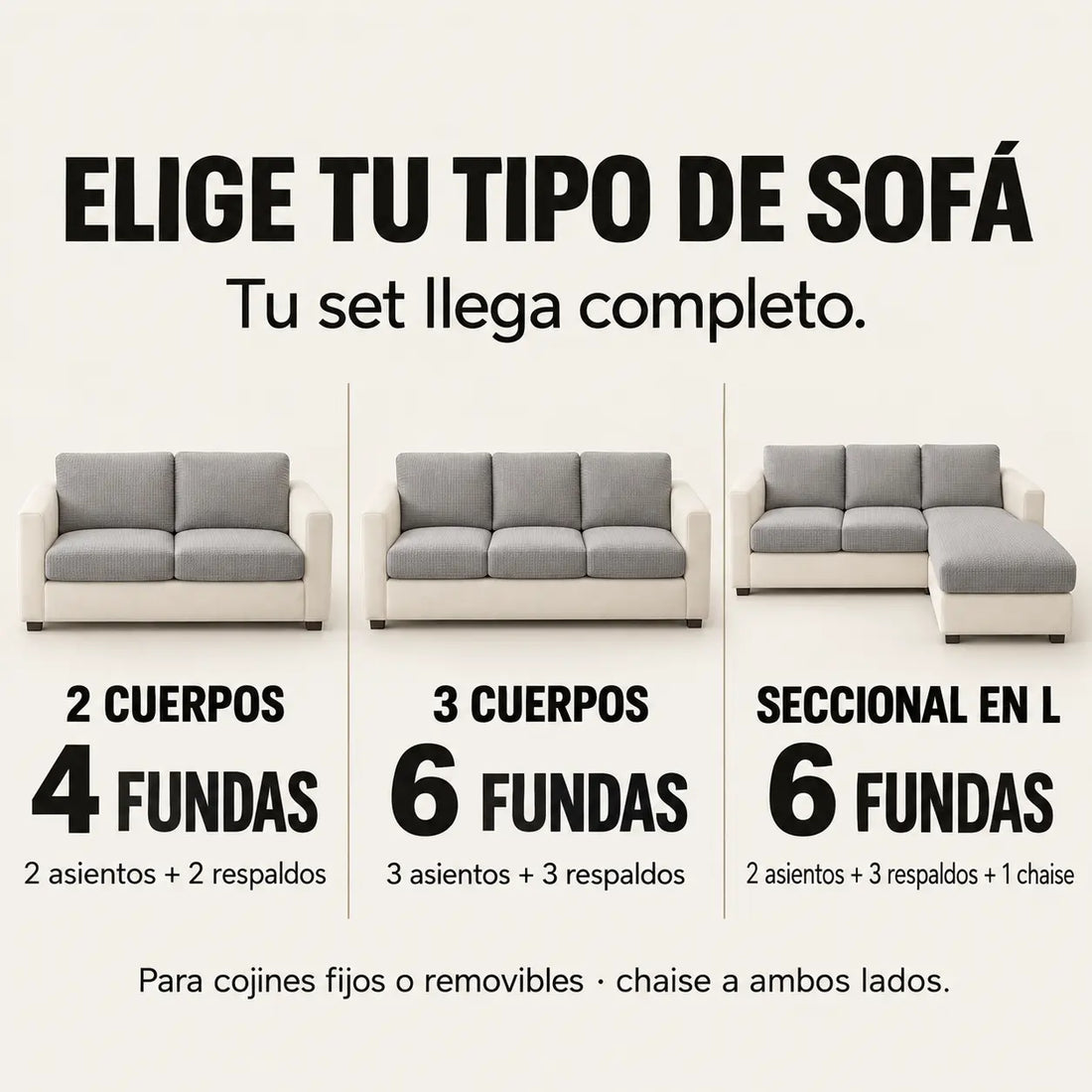 Funda Mágica Cubre Sofá — Set completo
