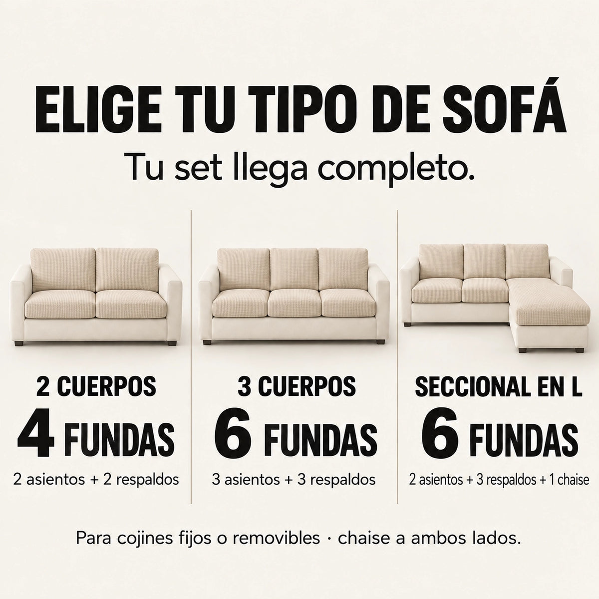 Funda Mágica Cubre Sofá — Set completo