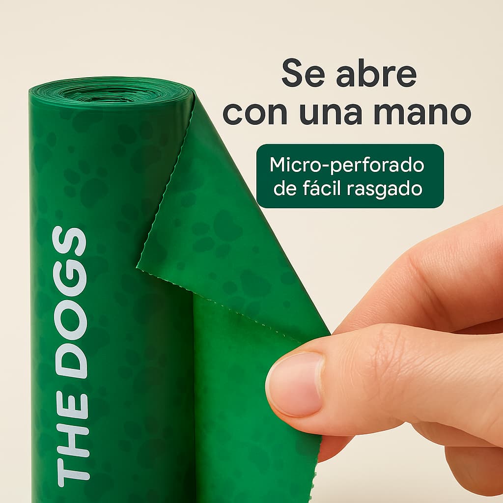 Rollo THE DOGS micro-perforado de fácil rasgado