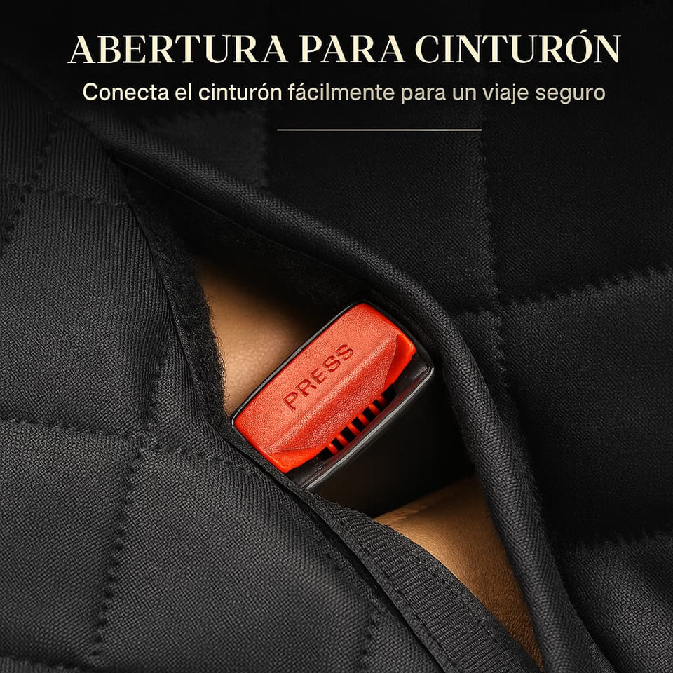 Funda para auto con abertura para cinturón de seguridad