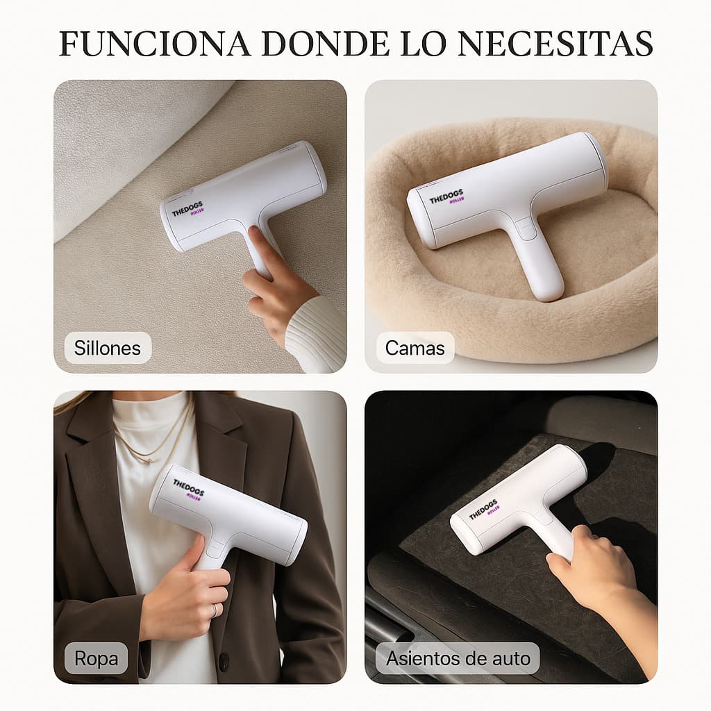 Roller Pelo fuera, telas intactas. THE DOGS