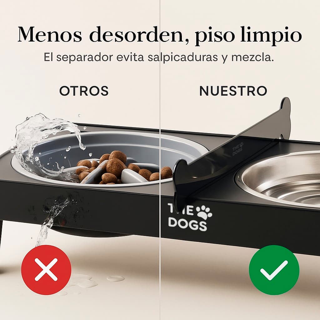 Comedero Elevado THE DOGS Postura natural, menos desorden