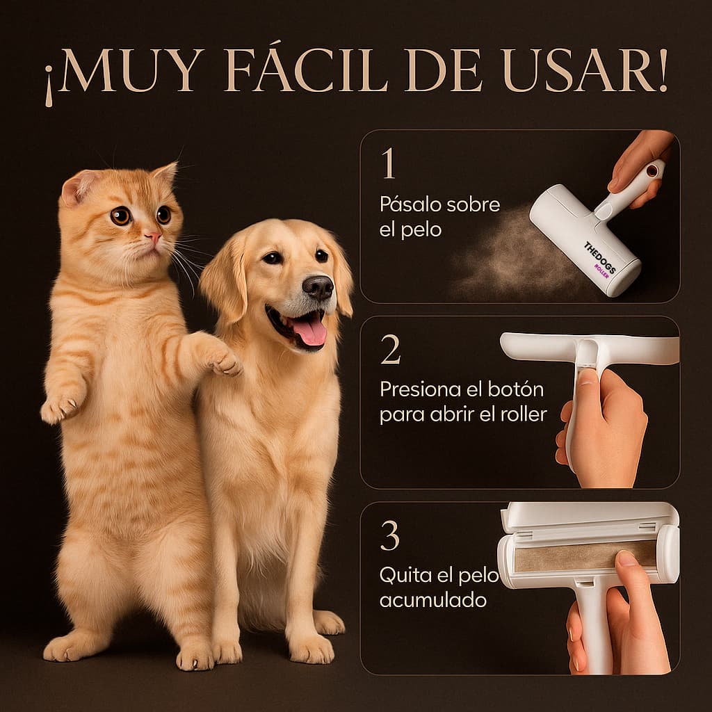 Roller Pelo fuera, telas intactas. THE DOGS